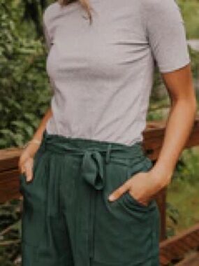 • ROOLEE Cambrie Tie Shorts in Forest Green •